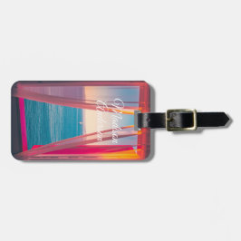 Etiqueta De Bagagem Vista Colorida em Curso Personalizada