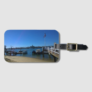Etiqueta De Bagagem Vista de Balboa Island, Newport Beach, Califórnia
