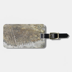 Etiqueta De Bagagem Vista de San Francisco, 1878