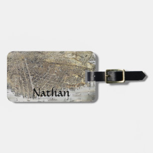 Etiqueta De Bagagem Vista de San Francisco, 1878