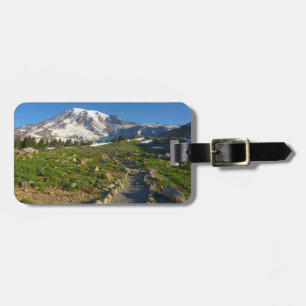 Etiqueta De Bagagem Vista do Trail Skyline do Monte Rainier