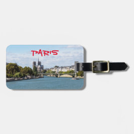 Etiqueta De Bagagem Vista Notre Dame de Paris de Pont d'Austerlitz