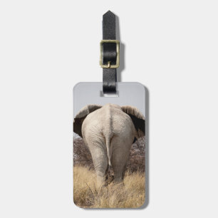 Etiqueta De Bagagem Vista traseira de elefante
