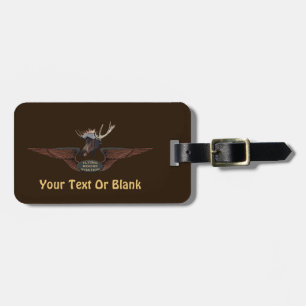 Etiqueta De Bagagem Voando Moose Bush Piloto Wings