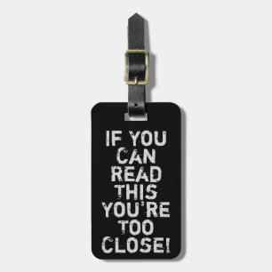 Etiqueta De Bagagem Você é citações anti-sociais demasiado próxim