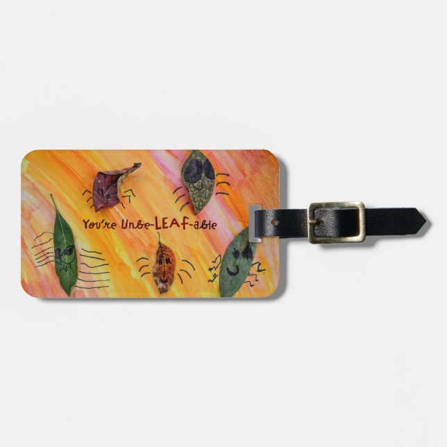 Etiqueta De Bagagem Você é UnbeLEAFable - Crianças Arte para CHOC (Frente Horizontal)