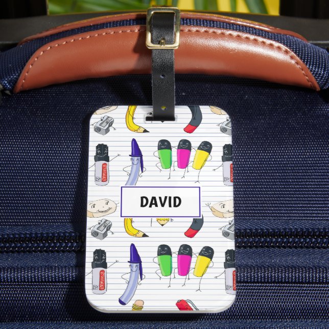 Etiqueta De Bagagem Voltar à festa da escola (Frente Insitu 2)