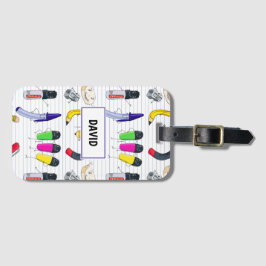 Etiqueta De Bagagem Voltar à festa da escola