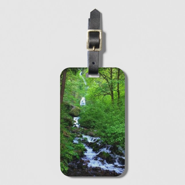 Etiqueta De Bagagem Wahkeena Falls, OU (Frente Vertical)