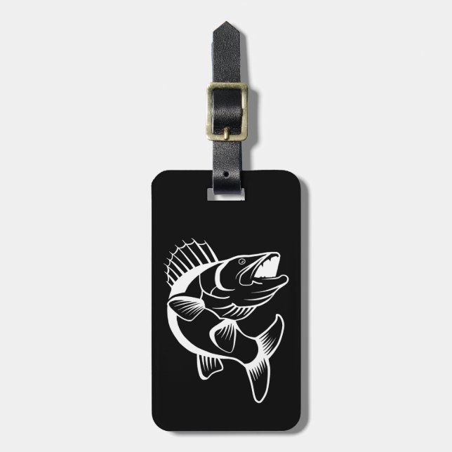 Etiqueta De Bagagem Walleye (Frente Vertical)