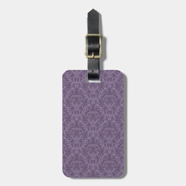 Etiqueta De Bagagem Wallpaper Purple de luxo (Frente Vertical)