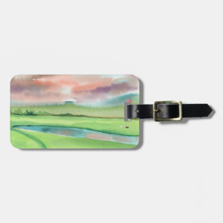 Etiqueta De Bagagem Watercolor Golf