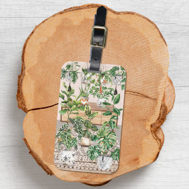 Etiqueta De Bagagem Watercolor Tropical