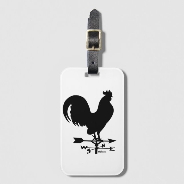 Etiqueta De Bagagem Weathervane Rooster (Frente Vertical)