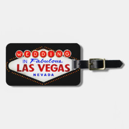 Etiqueta De Bagagem Wedding no casamento fabuloso do destino de Las