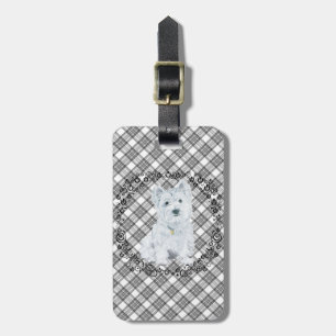 Etiqueta De Bagagem Westie em Tartan