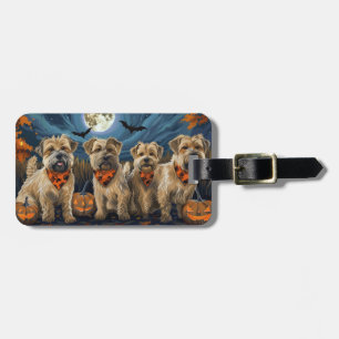 Etiqueta De Bagagem Wheaten Terrier Halloween Spooky