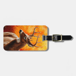 Etiqueta De Bagagem Whitetail Deer Trophy Buck Head