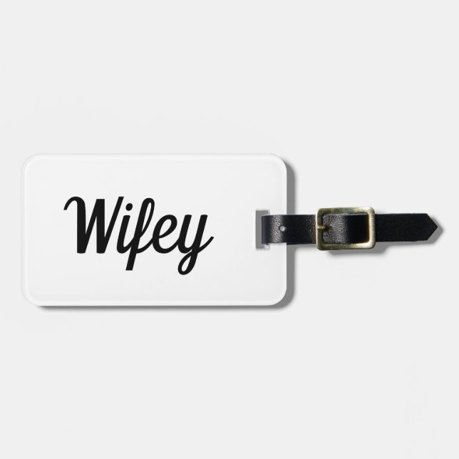Etiqueta de Bagagem Wifey (Frente Horizontal)
