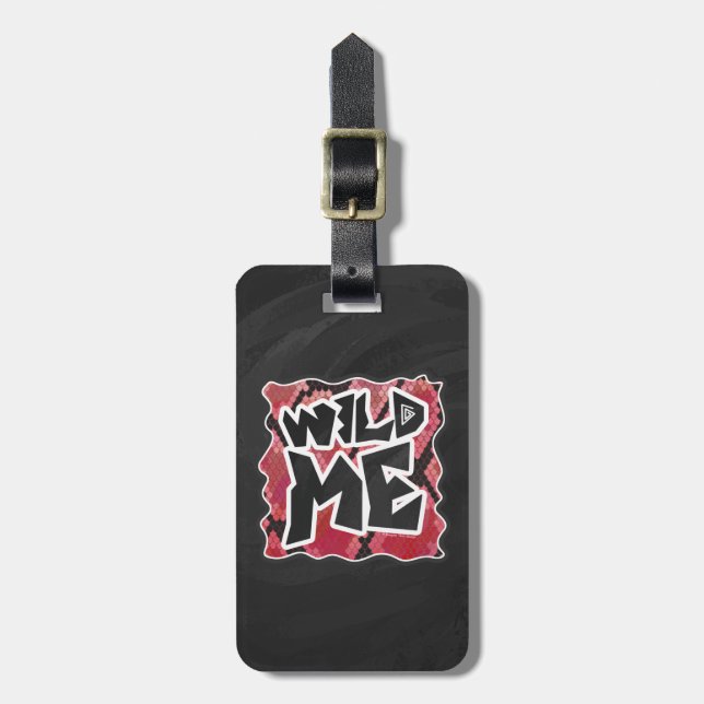 Etiqueta De Bagagem Wild Me Cobra Black and Red Impressão (Frente Vertical)
