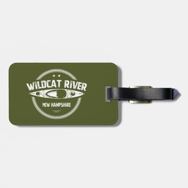 Etiqueta De Bagagem Wildcat River New Hampshire Kayak (Traseira Horizontal)
