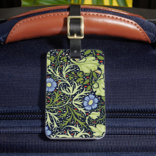 Etiqueta De Bagagem William Morris Algas Flor Antiquada