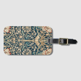 Etiqueta De Bagagem William Morris Antique Honeysuckle Floral
