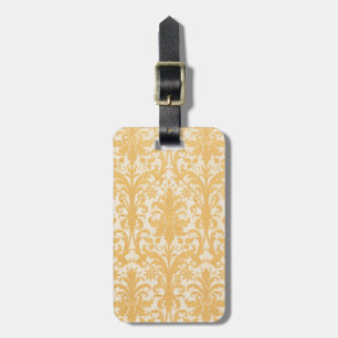 Etiqueta De Bagagem William Morris Salgueiro & Dourado Damasko Luxo