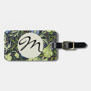 Etiqueta De Bagagem William Morris Seaweed Flor Antiquado