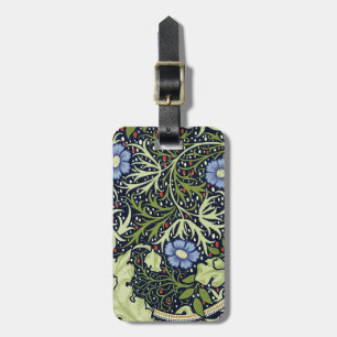 Etiqueta De Bagagem William Morris Seaweed Flor Antiquado