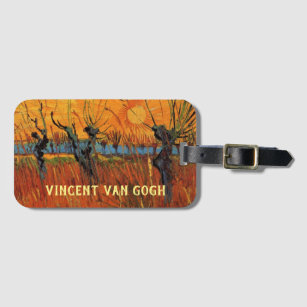 Etiqueta De Bagagem Willows no Sunset por Vincent van Gogh