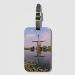 Etiqueta De Bagagem Windmill Kinderdijk Summer Holland Foto Holandesa
