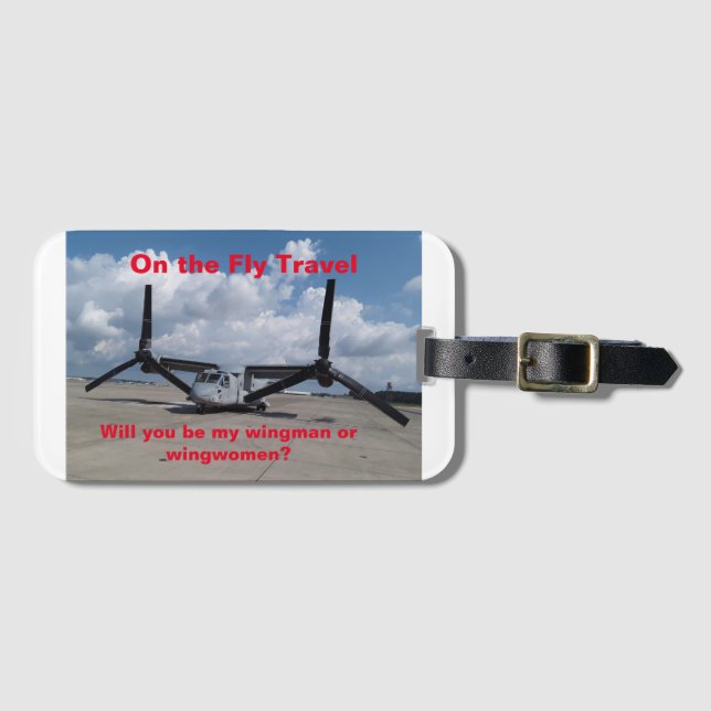 Etiqueta De Bagagem Wingman/ WingWomen (Frente Horizontal)