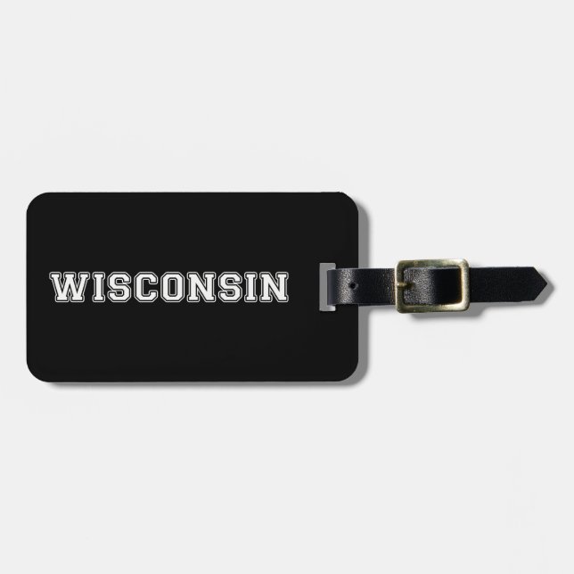 Etiqueta De Bagagem Wisconsin (Frente Horizontal)