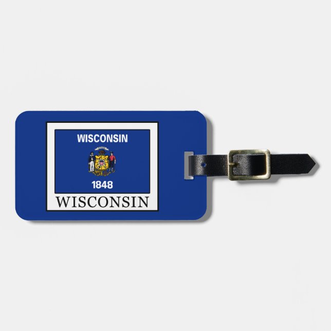 Etiqueta De Bagagem Wisconsin (Frente Horizontal)