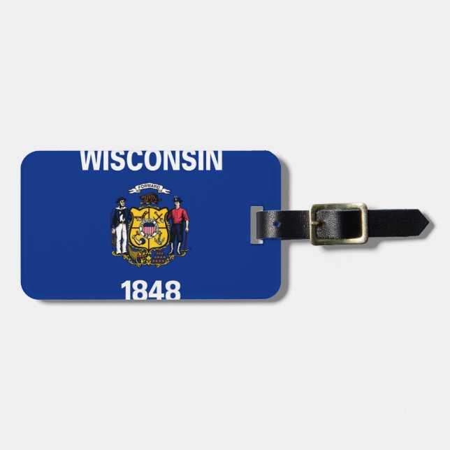 Etiqueta De Bagagem Wisconsin (Frente Horizontal)
