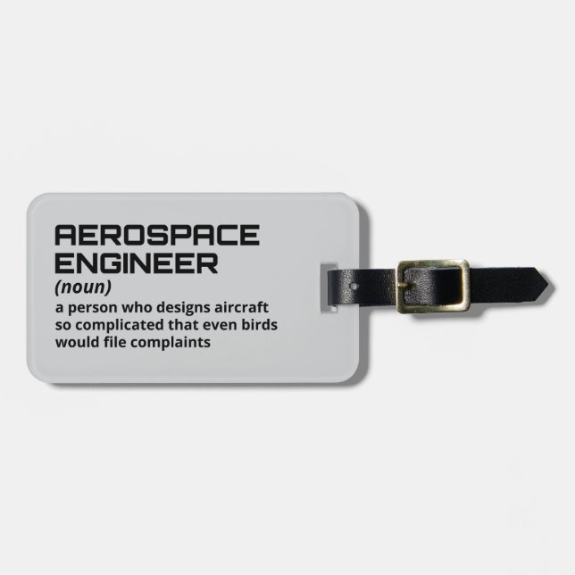 Etiqueta De Bagagem Witty Aerospace Engenheiro (Frente Horizontal)