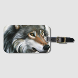 Etiqueta De Bagagem Wolf Painting