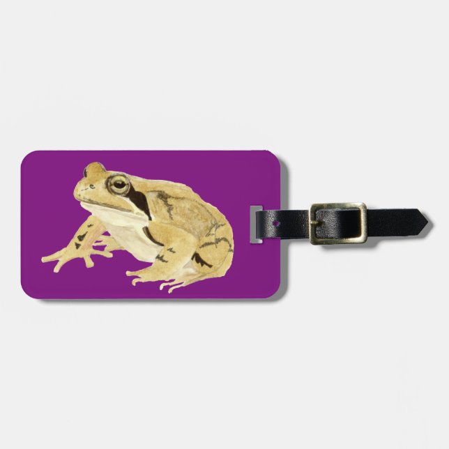 Etiqueta De Bagagem Wood Frog (Frente Horizontal)