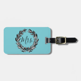 Etiqueta De Bagagem Wreath Turquoise Tag