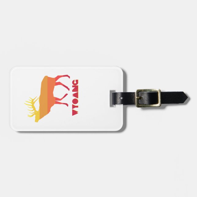 Etiqueta De Bagagem Wyoming Elk (Frente Horizontal)
