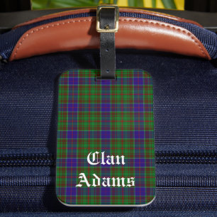 Etiqueta De Bagagem Xadrez Escocesa Clan Adams Tartan