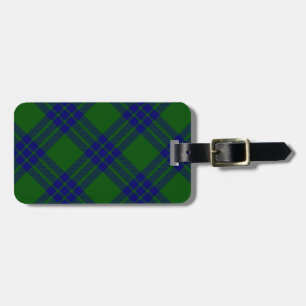 Etiqueta De Bagagem Xadrez verde-azul-Montgomery tartan