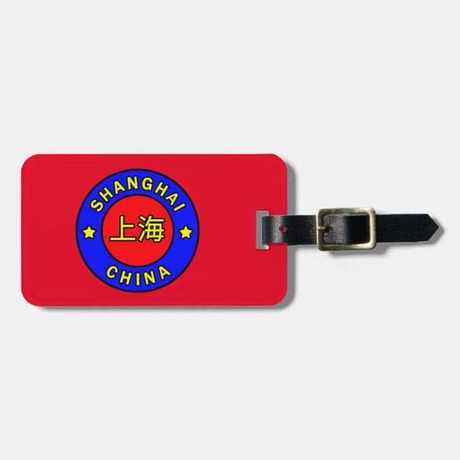 Etiqueta De Bagagem Xangai China (Frente Horizontal)