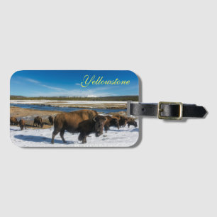 Etiqueta de Bagagem Yellowstone-Buffalo