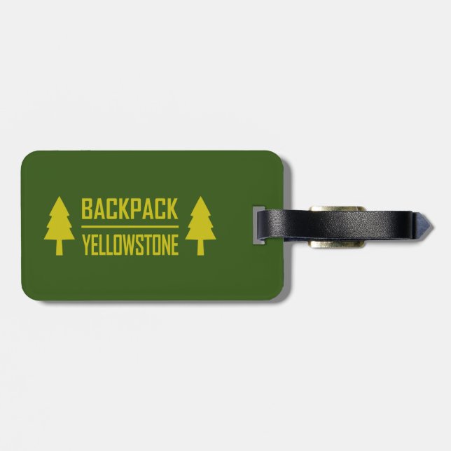 Etiqueta De Bagagem Yellowstone da Mochila (Traseira Horizontal)