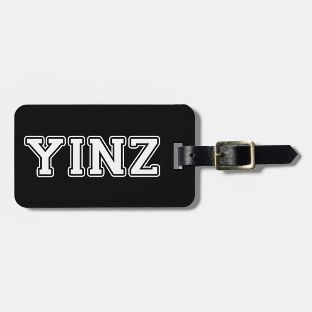 Etiqueta De Bagagem Yinz (Frente Horizontal)