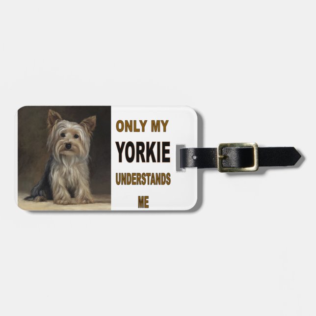 ETIQUETA DE BAGAGEM YORKIE (Frente Horizontal)