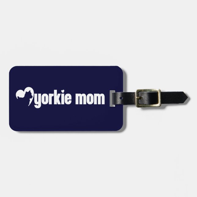 Etiqueta De Bagagem Yorkie Mãe (Frente Horizontal)