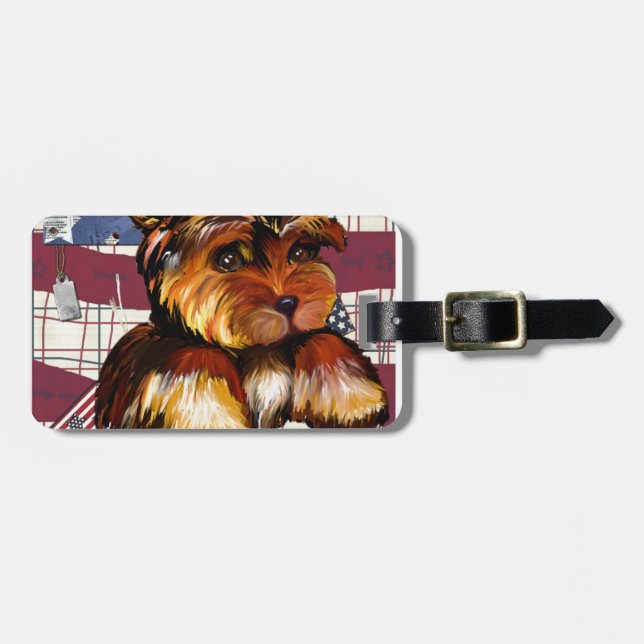 ETIQUETA DE BAGAGEM YORKIE POO (Frente Horizontal)